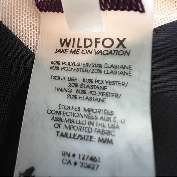 T1-- NWT purple WILDFOX Amora heart mesh strappy bikini top set bottom MEDIUM - Picture 9 of 11